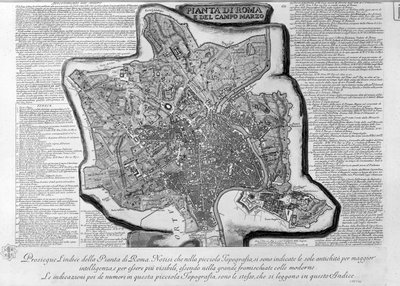 Map of Rome, Part 1 by Giovanni Battista Piranesi